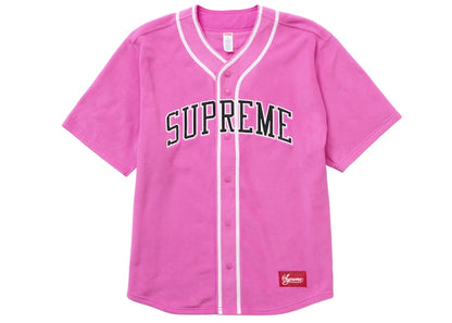 Supreme Polartec Baseball Jersey Pink