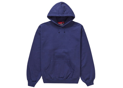 Supreme Satin Appliqué Hooded Sweatshirt (FW23) Washed Navy