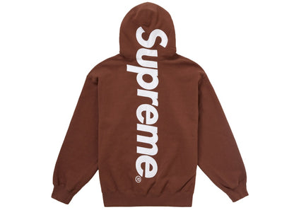 Supreme Satin Applique Hooded Sweatshirt (FW24) Brown