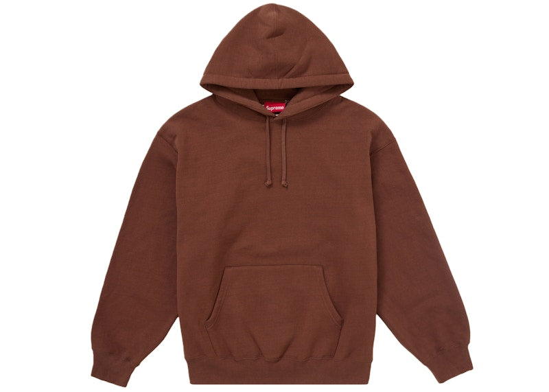 Supreme Satin Applique Hooded Sweatshirt (FW24) Brown