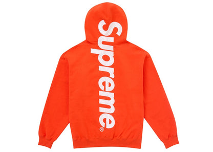 Supreme Satin Applique Hooded Sweatshirt (FW24) Bright Orange