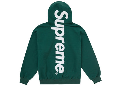 Supreme Satin Applique Hooded Sweatshirt (FW24) Dark Green