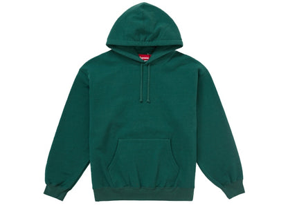 Supreme Satin Applique Hooded Sweatshirt (FW24) Dark Green