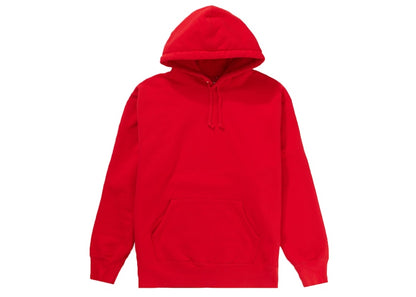 Supreme Satin Appliqué Hooded Sweatshirt Red