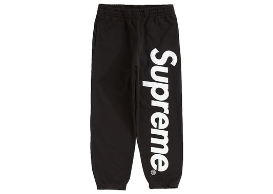 Supreme Satin Appliqué Sweatpant Black