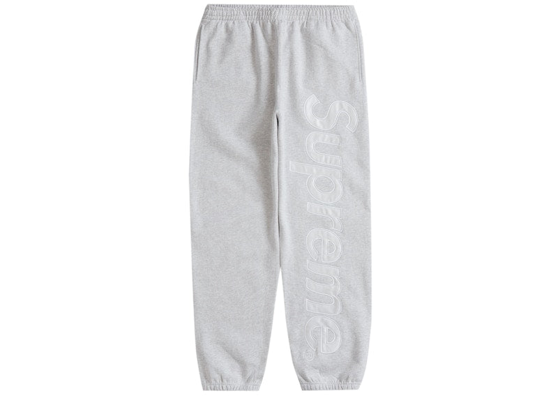 Supreme Satin Appliqué Sweatpant (FW23) Ash Grey