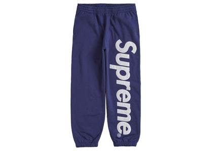 Supreme Satin Appliqué Sweatpant (FW23) Washed Navy