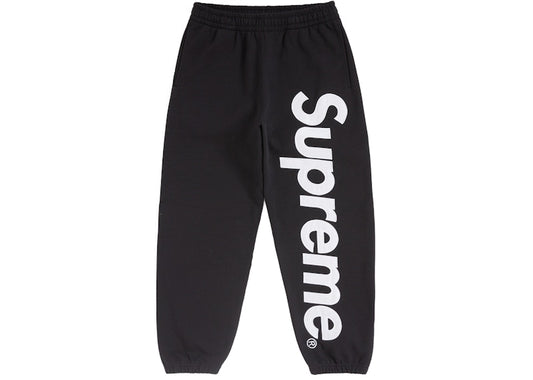 Supreme Satin Applique Sweatpant (FW24) Black