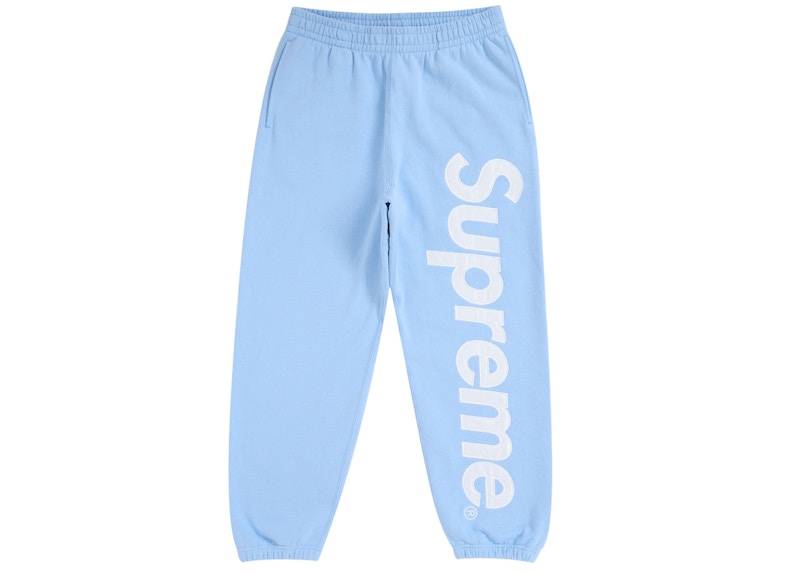 Supreme Satin Applique Sweatpant (FW24) Light Blue