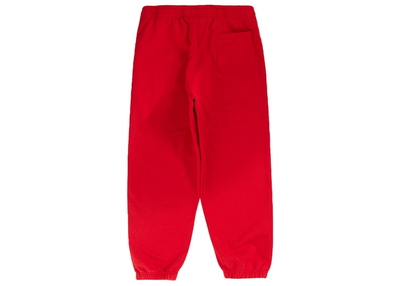 Supreme Satin Appliqué Sweatpant Red