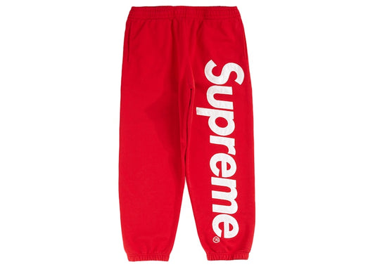 Supreme Satin Appliqué Sweatpant Red