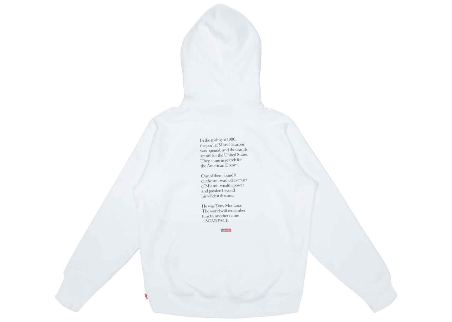 Supreme Scarface Friend Hooded Sweatshirt White