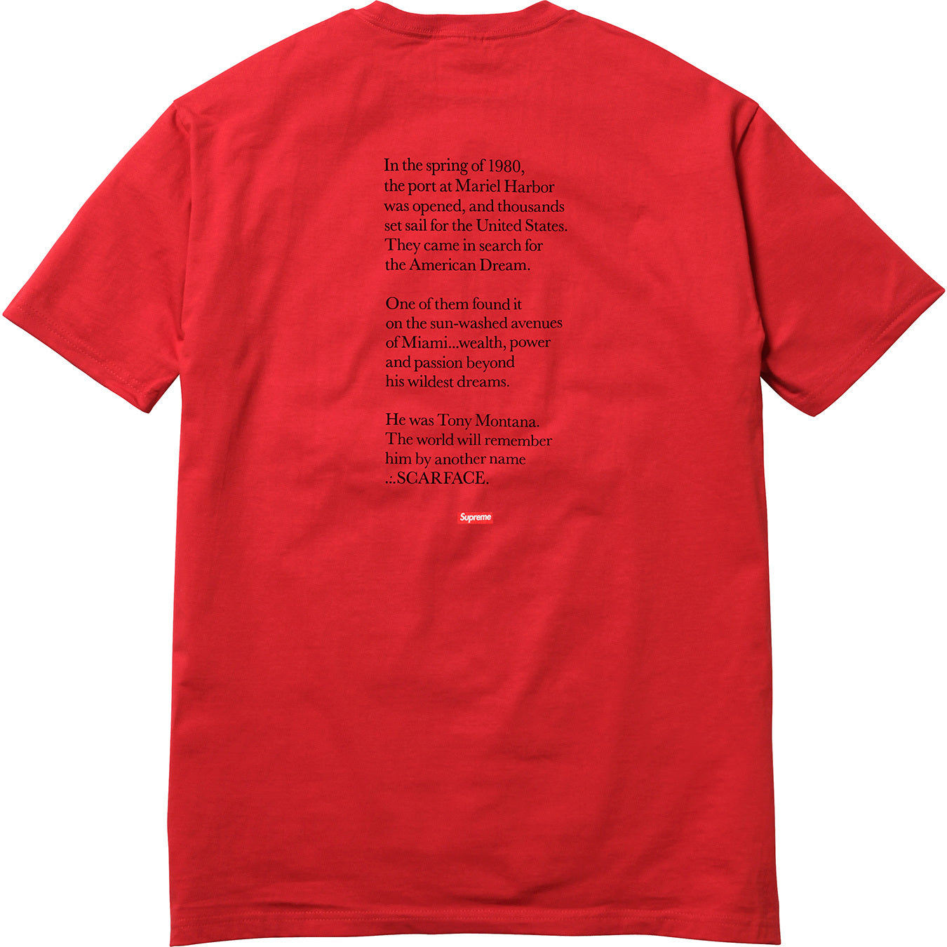 Supreme Scarface Friend Tee Red 