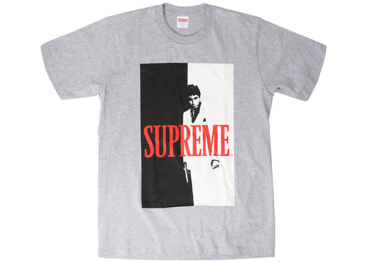 Supreme Scarface Split Tee Heather Grey