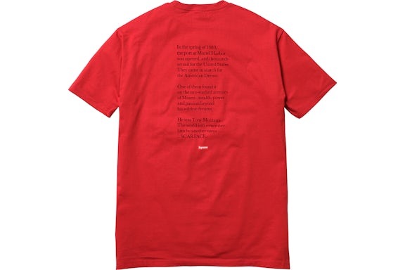 Supreme Scarface Split Tee Red