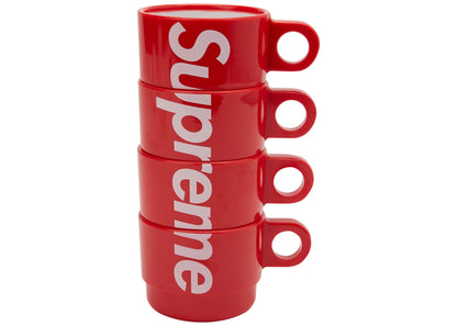 Tasses empilables Supreme (Ensemble de 4) Rouge