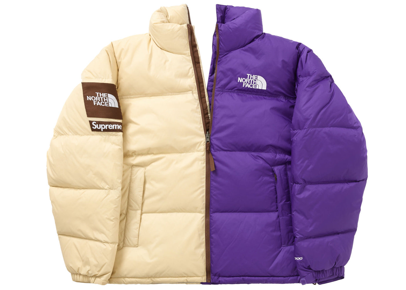 Supreme The North Face Split Nuptse Jacket Tan – Sneaker Store Co