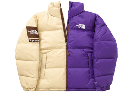 Suprême The North Face Split Nuptse Veste Tan