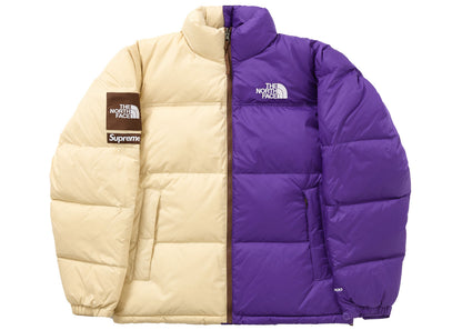 Supreme The North Face Split Nuptse Jacket Tan