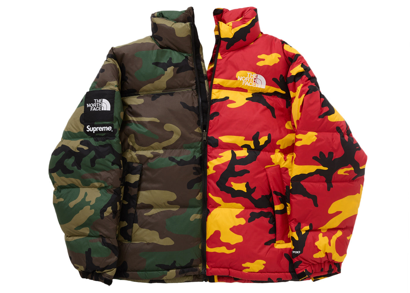 Supreme The North Face Split Nuptse Jacket Camo