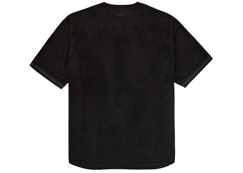 Supreme Ultrasuede Mesh Baseball Jersey Black