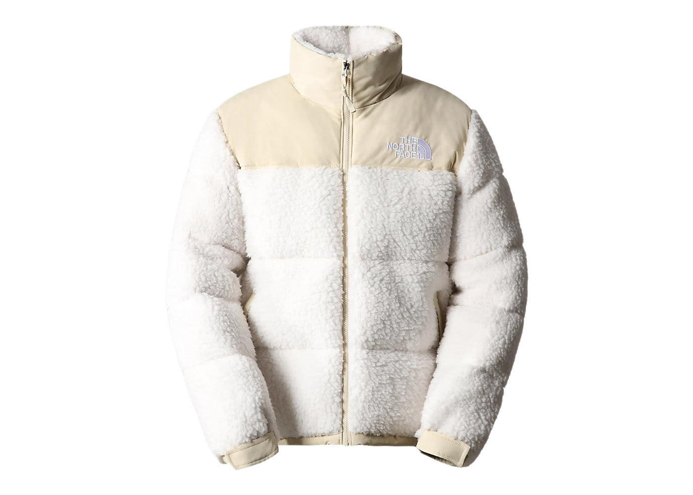 The North Face High Pile 600 Fill Recycled Waterfowl Down Nuptse Jacket Gardenia White-Gravel