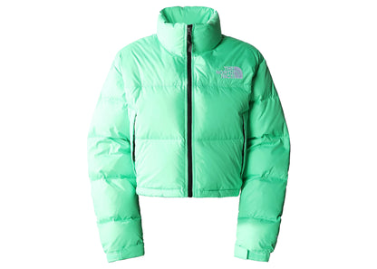 The North Face Veste courte Nuptse pour femme Vert chlorophylle 