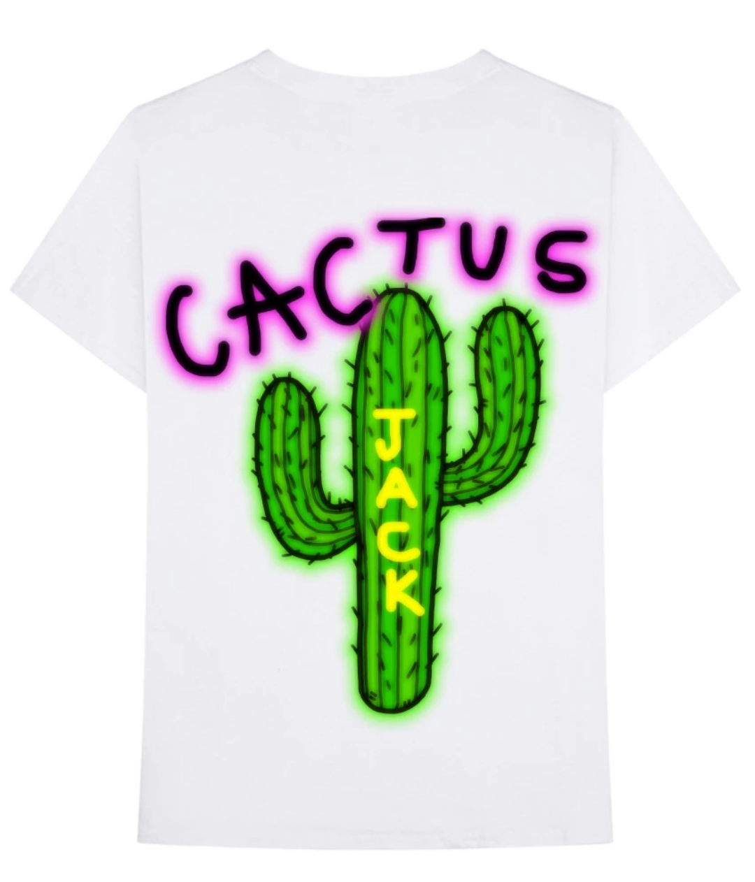 T-shirt aérographe Travis Scott Cactus Jack blanc 