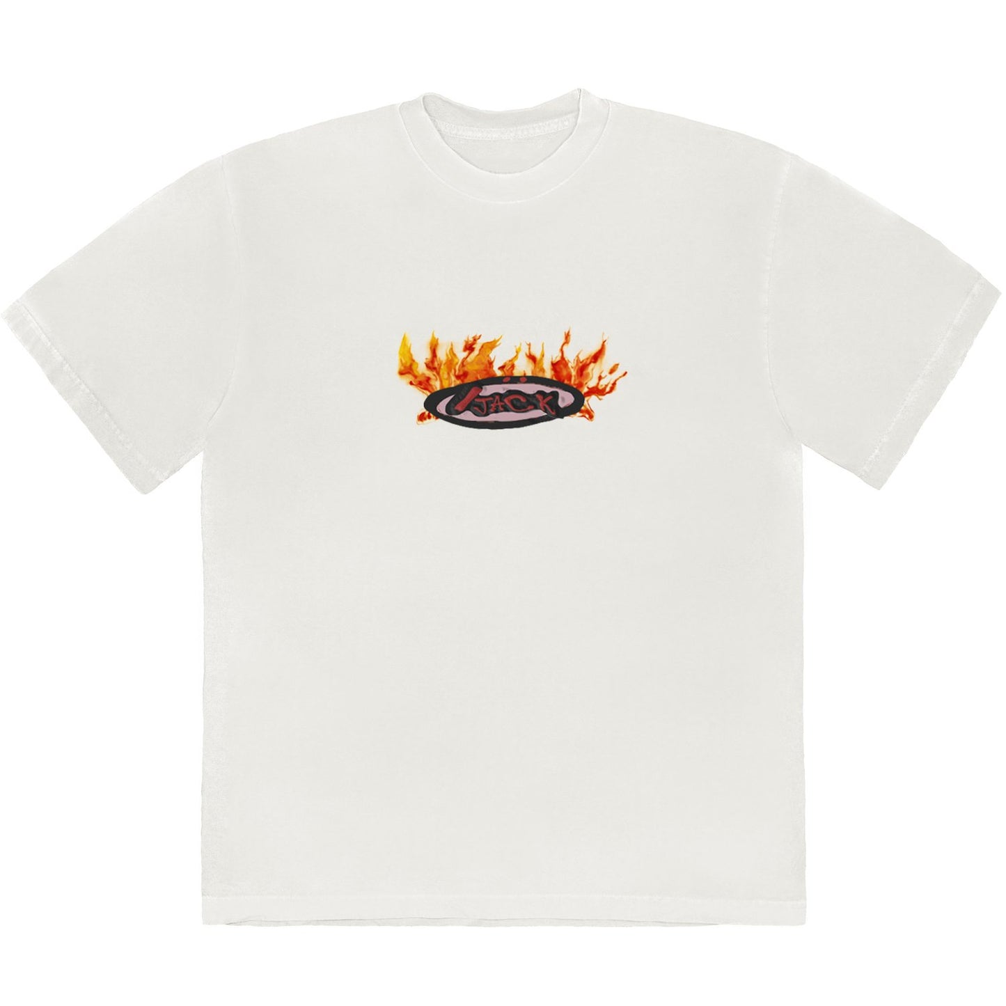 Travis Scott Cactus Jack Flame T-shirt Cream