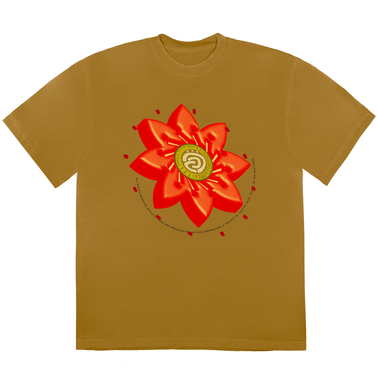 Travis Scott Cactus Jack Flower T-shirt Gold 