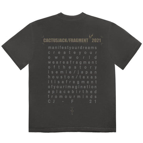 Travis Scott Cactus Jack For Fragment Create T-shirt Washed Black