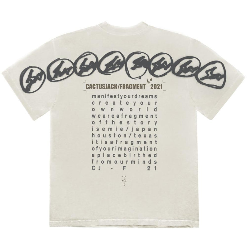 Travis Scott Cactus Jack For Fragment Manifest T-shirt White