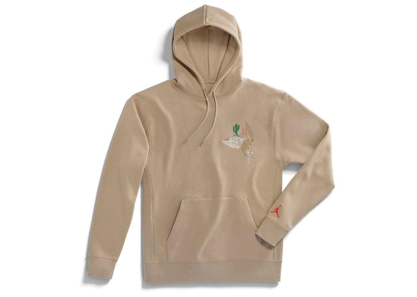 Travis Scott Cactus Jack x Jordan Pullover Hoodie Khaki/University Red