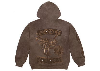 Travis Scott Utopia God's Country Sweat à capuche zippé Marron 