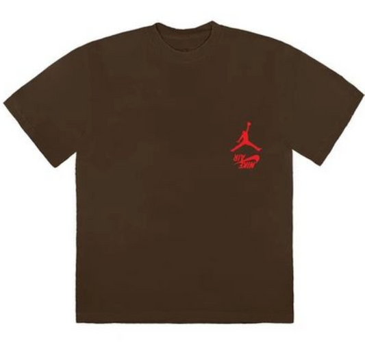 Travis Scott Jordan Cactus Jack T-shirt le plus haut marron