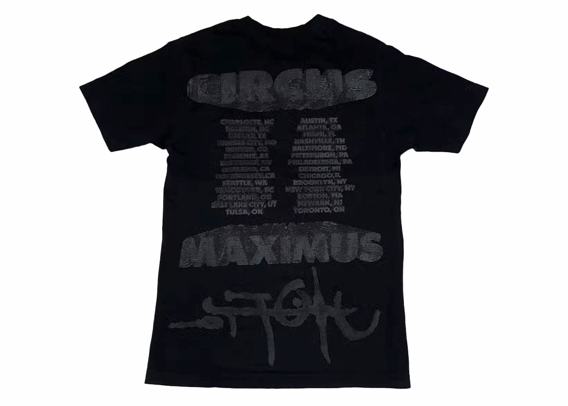 Travis Scott Utopia Circus Maximus 2023 Tour II Tee Black