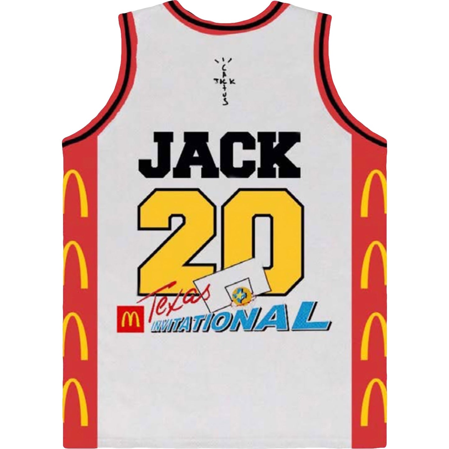 Travis Scott x McDonald's Cactus Jack All American Jersey Blanc 