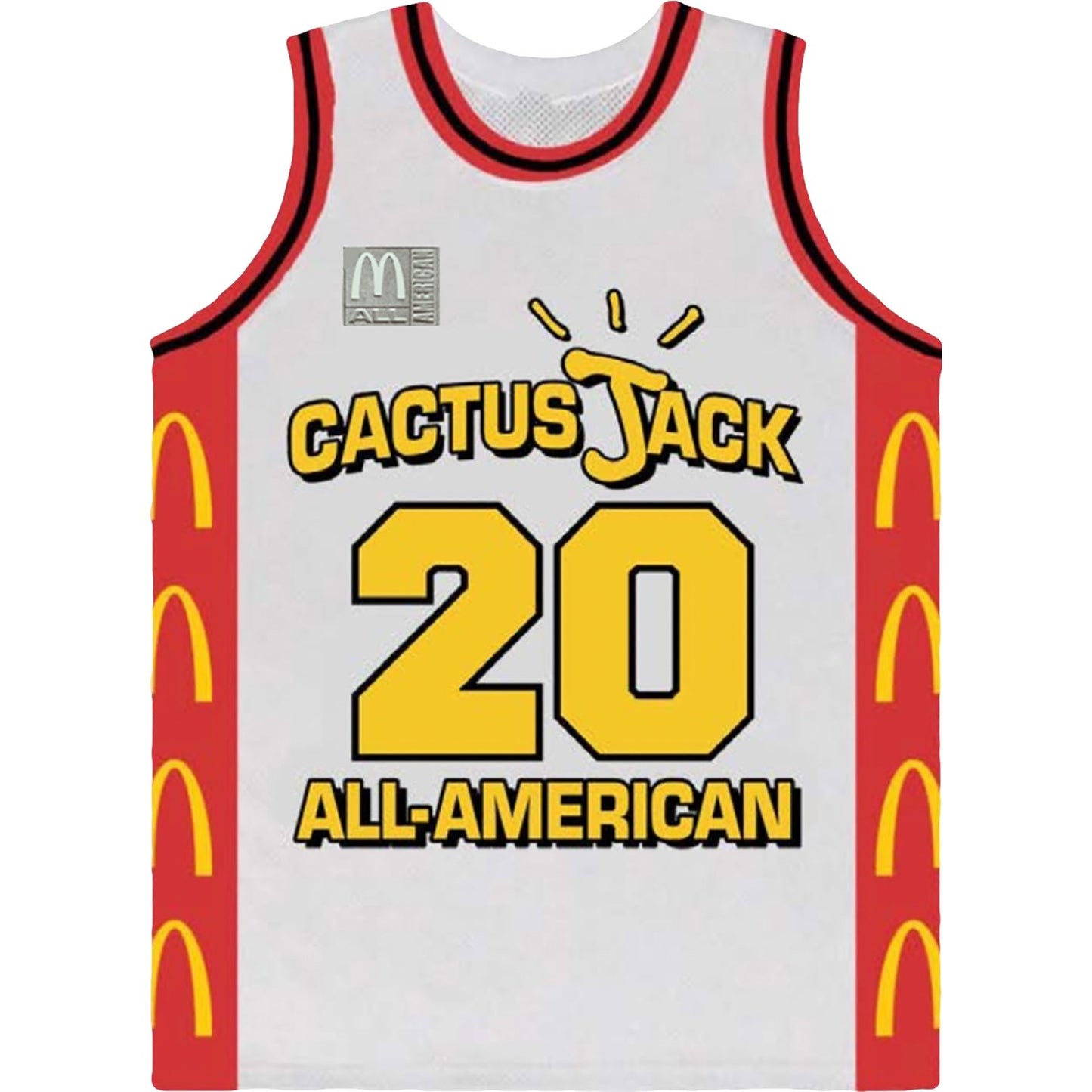 Travis Scott x McDonald's Cactus Jack All American Jersey Blanc 