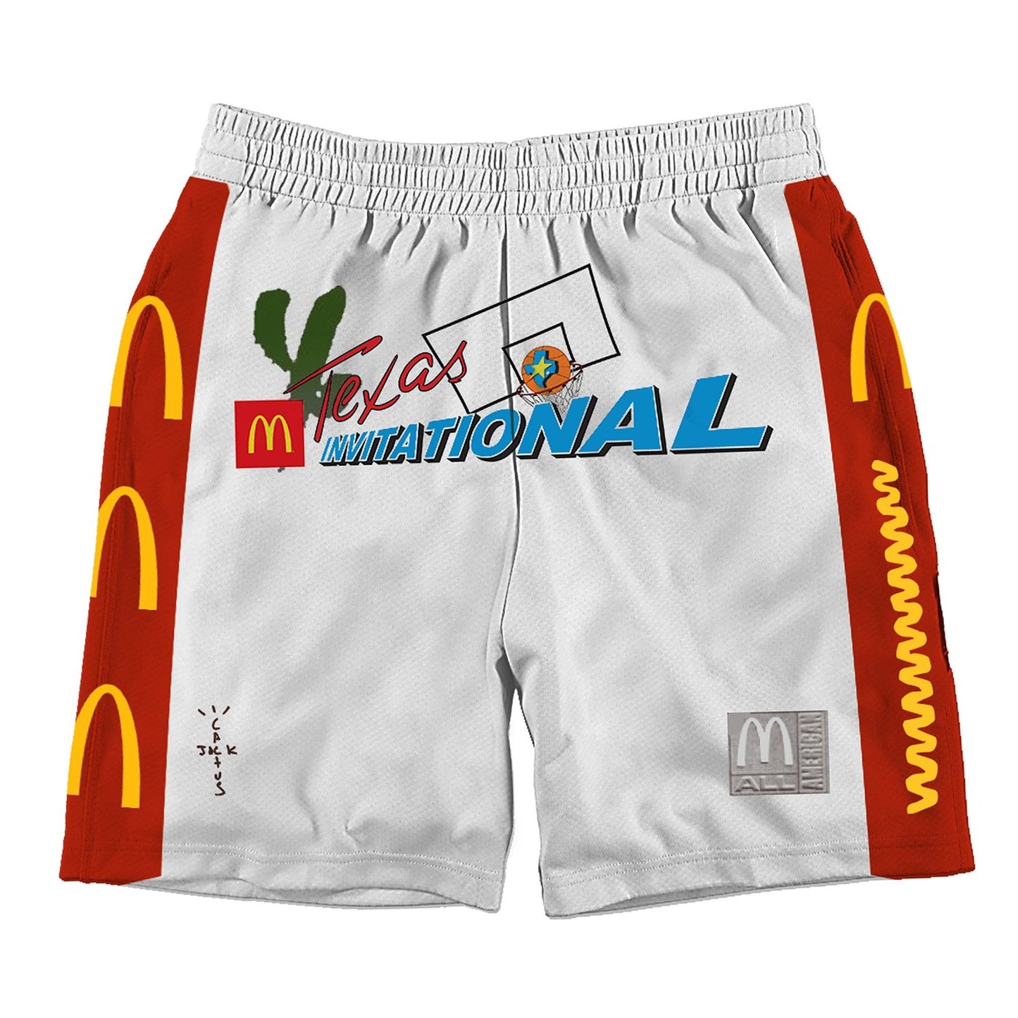 Travis Scott x McDonald's Cactus Jack All American Shorts White 