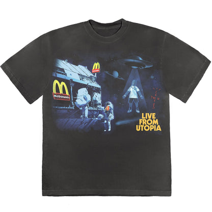 Travis Scott x McDonald's Live From Utopia T-shirt Noir