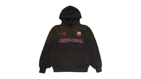 Travis Scott x Nike x FC Barcelona Spray Logo Hoodie Black