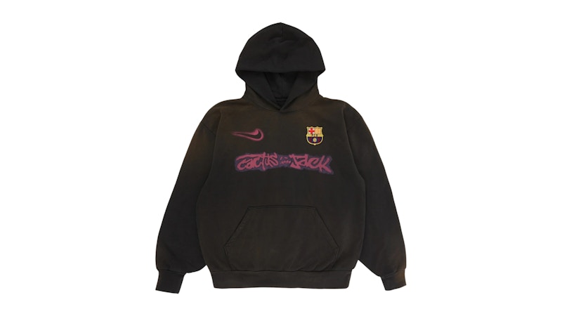 Travis Scott x Nike x FC Barcelona Spray Logo Hoodie Black