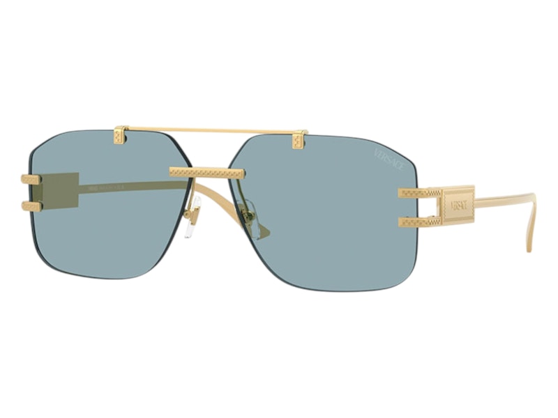 Versace Aviator Sunglasses Blue Gold