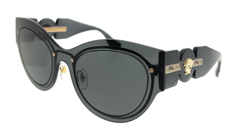 Versace Cat Eye Sunglasses Transparent Dark Gray