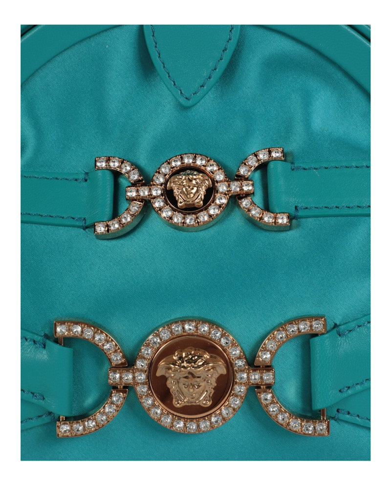 Versace Crystal Medusa '95 Satin Handbag Glacier Green