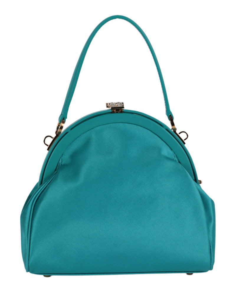Versace Crystal Medusa '95 Satin Handbag Glacier Green