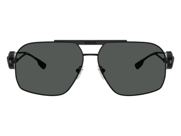 Versace Geometric Sunglasses Gray Black