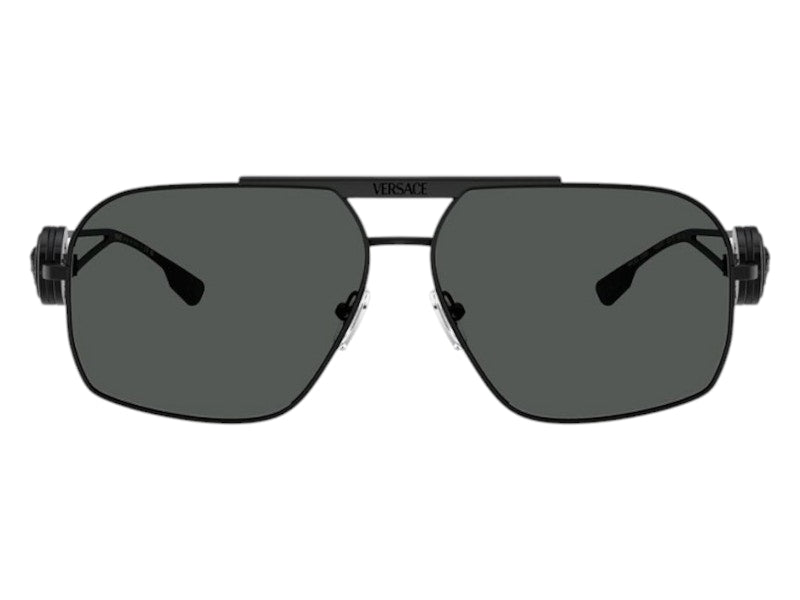 Versace Geometric Sunglasses Gray Black