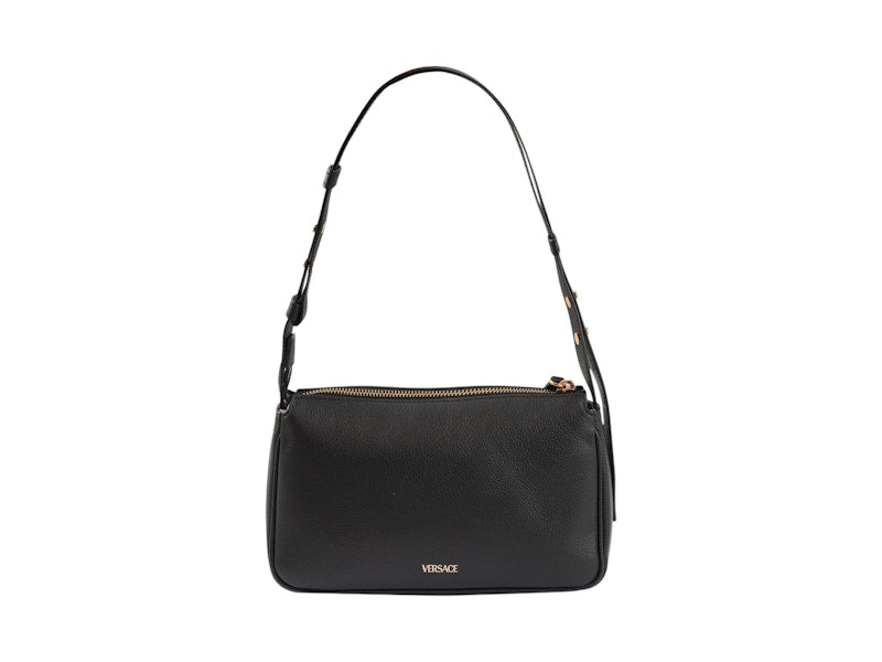 Versace Medusa Logo Hobo Shouder Bag Black