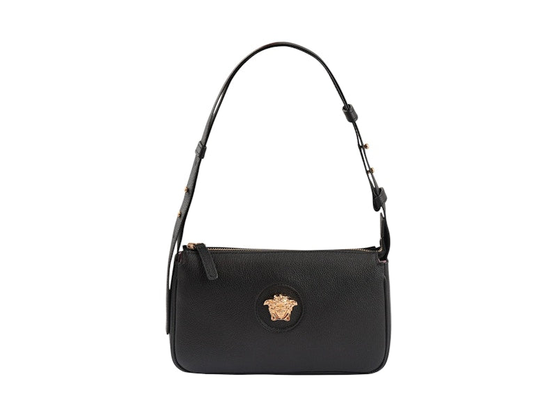 Versace Medusa Logo Hobo Shouder Bag Black
